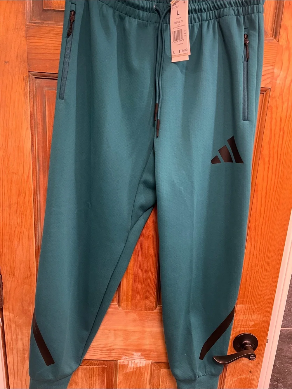 adidas Men's Teal Full-Zip Performance Hoodie Jacket and pants Large NWT